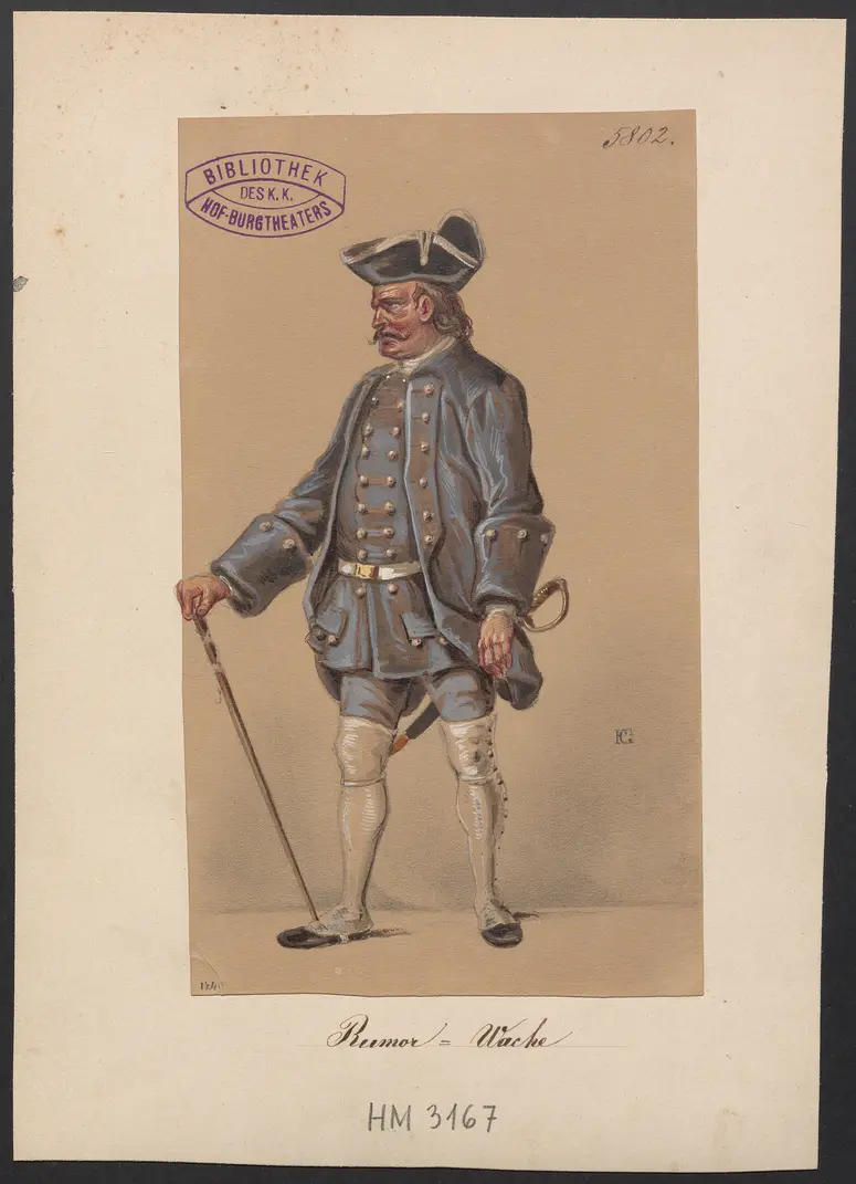 Pierres de Straß, Titel der Serie: Figurinen des k.k. Hof-Burgtheaters