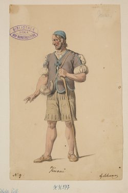 Wilhelm Tell, Titel der Serie: Figurinen des k.k. Hof-Burgtheaters