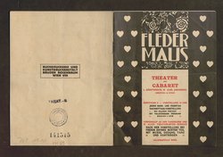 Kabarett Fledermaus, Titel in Vorlageform: Fledermaus Theater und Cabaret, Verweis auf Stücktitel: Rampsenit, Verweis auf Stücktitel: La main