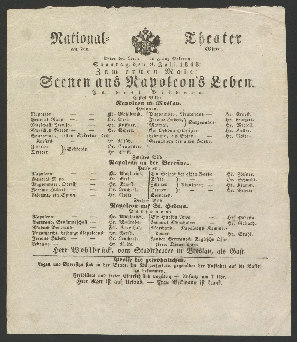 Scenen aus Napoleon's Leben