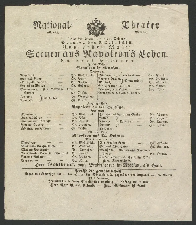 Scenen aus Napoleon's Leben