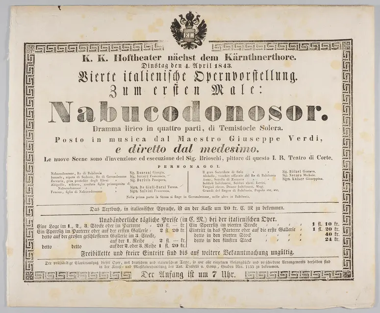 Nabucodonosor, Alternativtitel: Nabucco