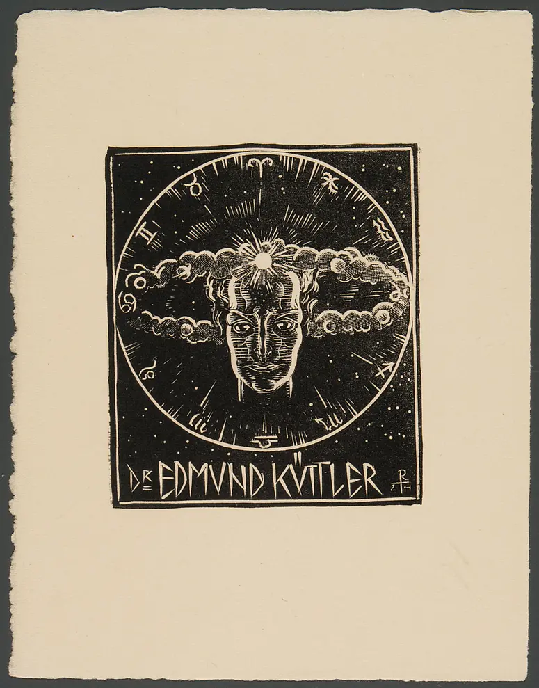 Exlibris Edmund Küttler, Titel in Vorlageform: Exlibris Dr. Edmund Küttler
