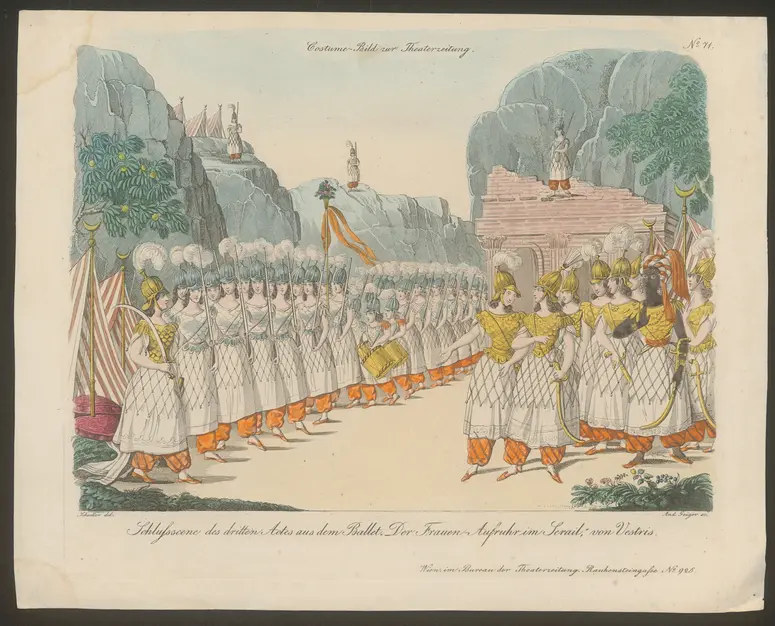 Der Frauen-Aufruhr im Serail, Titel der Serie: Costume-Bild, Name der Zeitschrift: Wiener Theaterzeitung