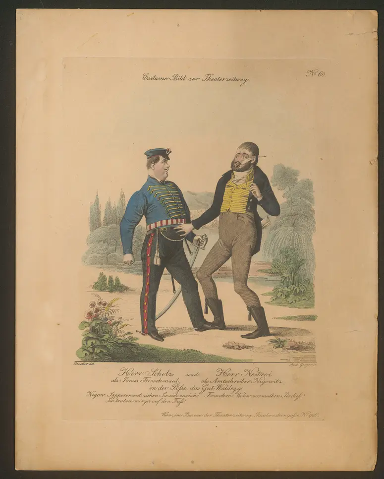Das Gut Waldegg, Titel der Serie: Costume-Bild, Name der Zeitschrift: Wiener Theaterzeitung