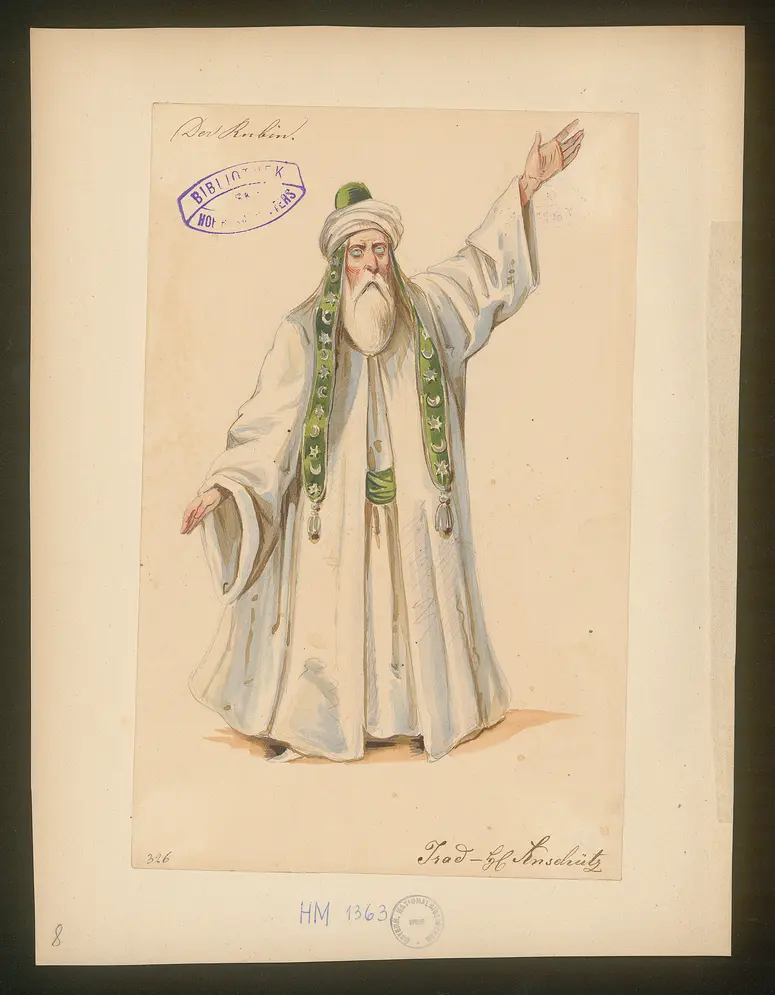 Der Rubin, Titel der Serie: Figurinen des k.k. Hof-Burgtheaters