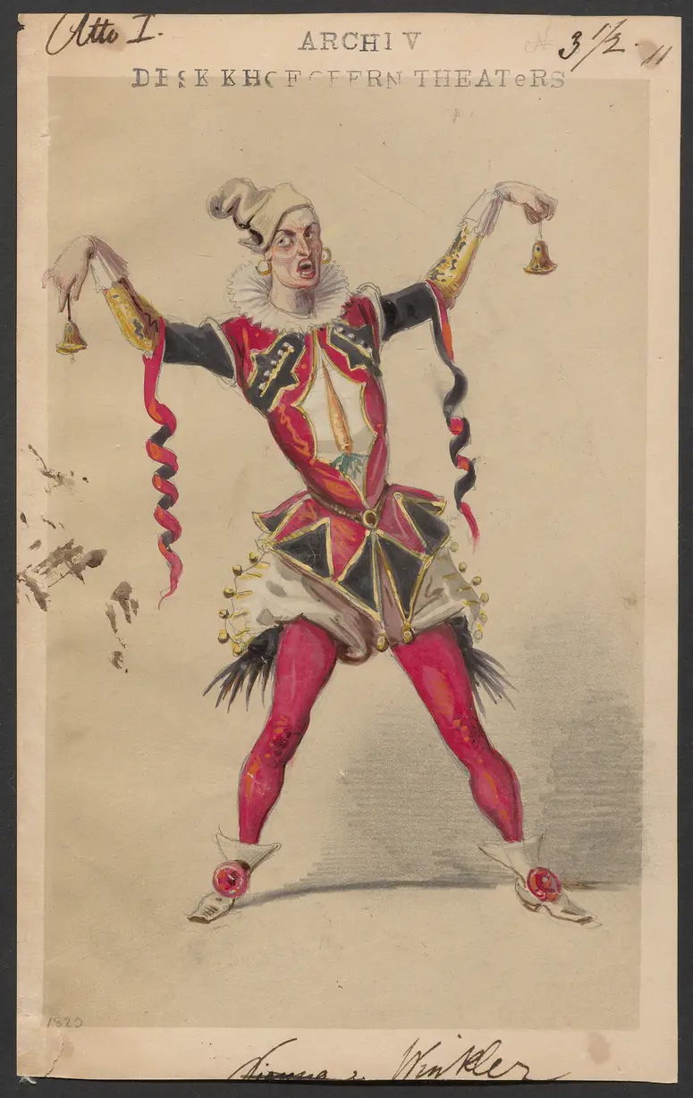 Die Gauklerin, Titel der Serie: Figurinen des k.k. Hofoperntheaters