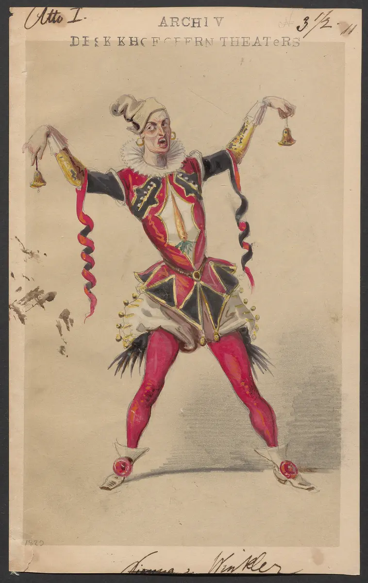 Die Gauklerin, Titel der Serie: Figurinen des k.k. Hofoperntheaters