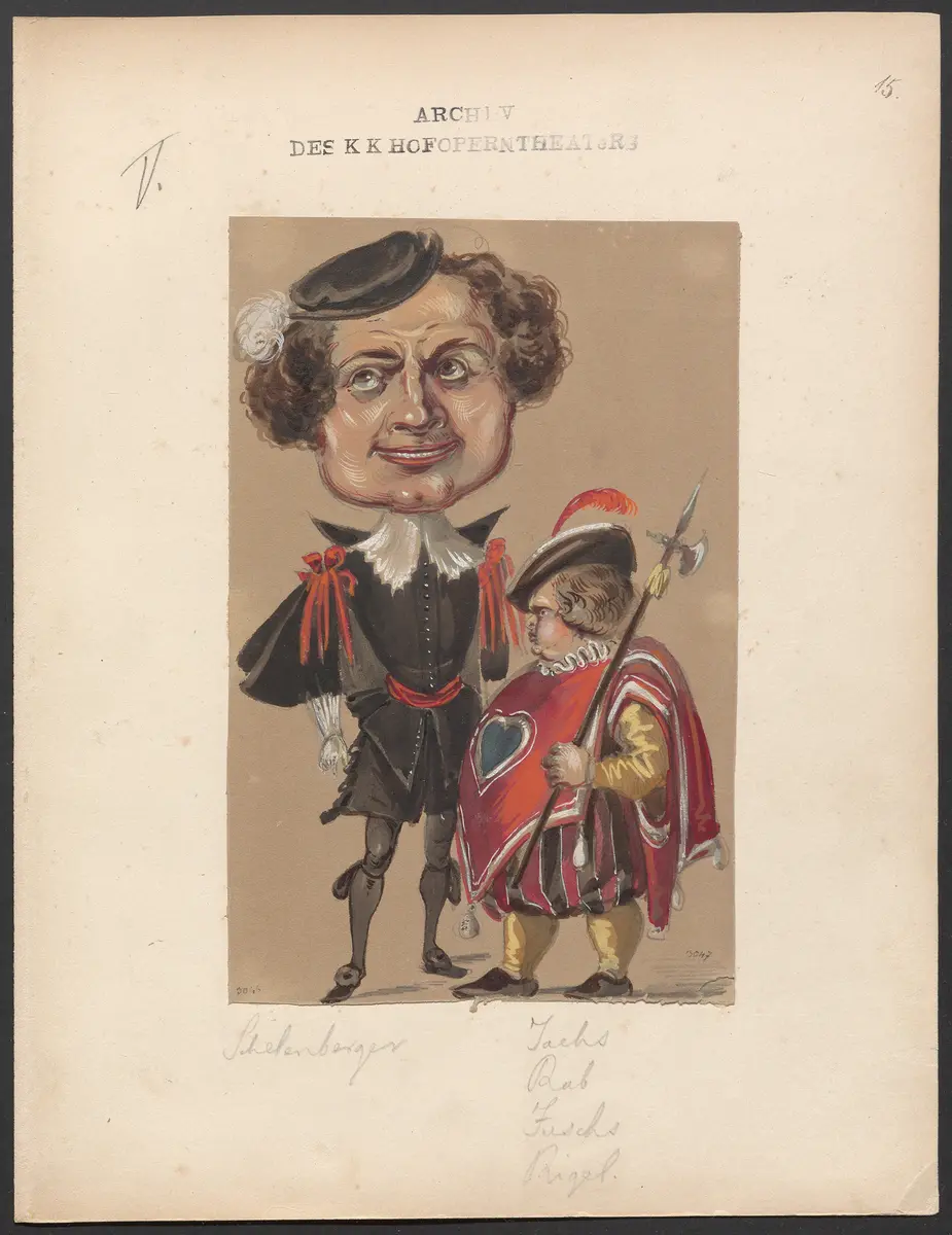 Die Ballnacht, Alternativtitel: Gustav, oder Der Maskenball, Originaltitel: Gustave III., ou Le bal masqué, Titel der Serie: Figurinen des k.k. Hofoperntheaters