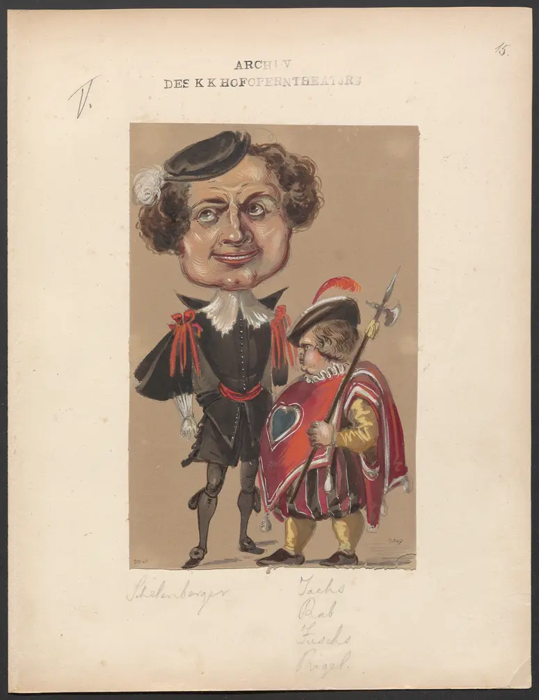 Die Ballnacht, Alternativtitel: Gustav, oder Der Maskenball, Originaltitel: Gustave III., ou Le bal masqué, Titel der Serie: Figurinen des k.k. Hofoperntheaters