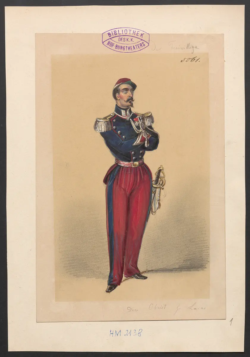 Der Freiwillige, Titel der Serie: Figurinen des k.k. Hof-Burgtheaters