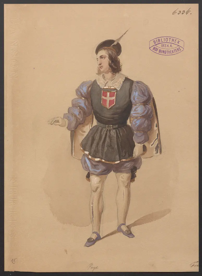 Düweke, Titel der Serie: Figurinen des k.k. Hof-Burgtheaters