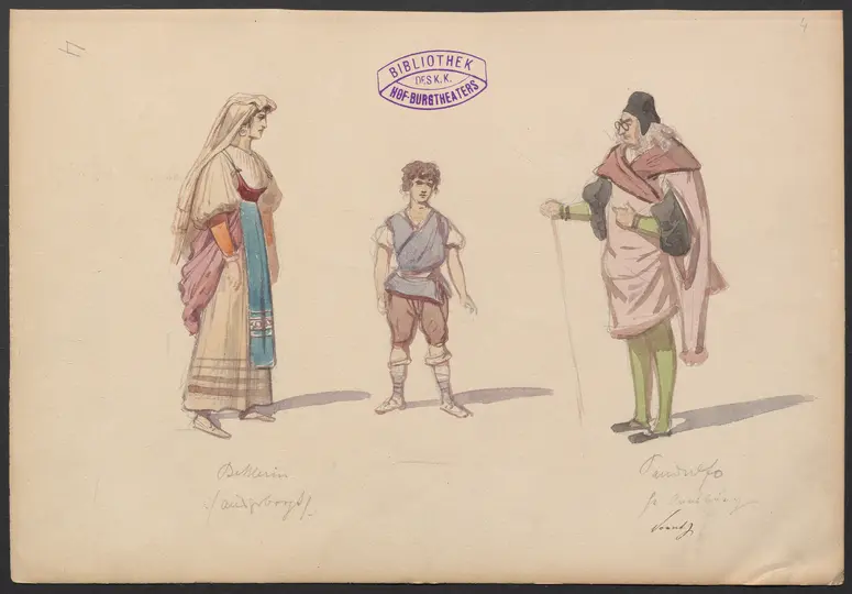 Michel Angelo, Titel der Serie: Figurinen des k.k. Hof-Burgtheaters