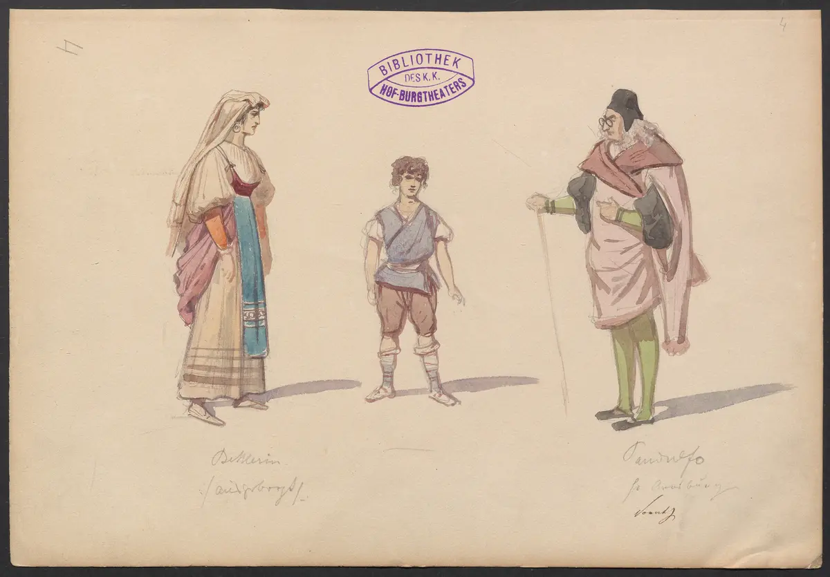 Michel Angelo, Titel der Serie: Figurinen des k.k. Hof-Burgtheaters