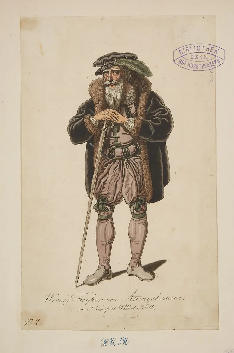 Wilhelm Tell, Titel der Serie: Figurinen des k.k. Hof-Burgtheaters