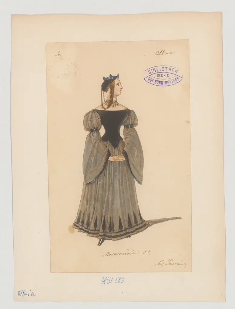 Alboin, Titel der Serie: Figurinen des k.k. Hof-Burgtheaters