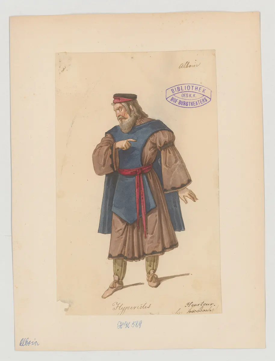 Alboin, Titel der Serie: Figurinen des k.k. Hof-Burgtheaters