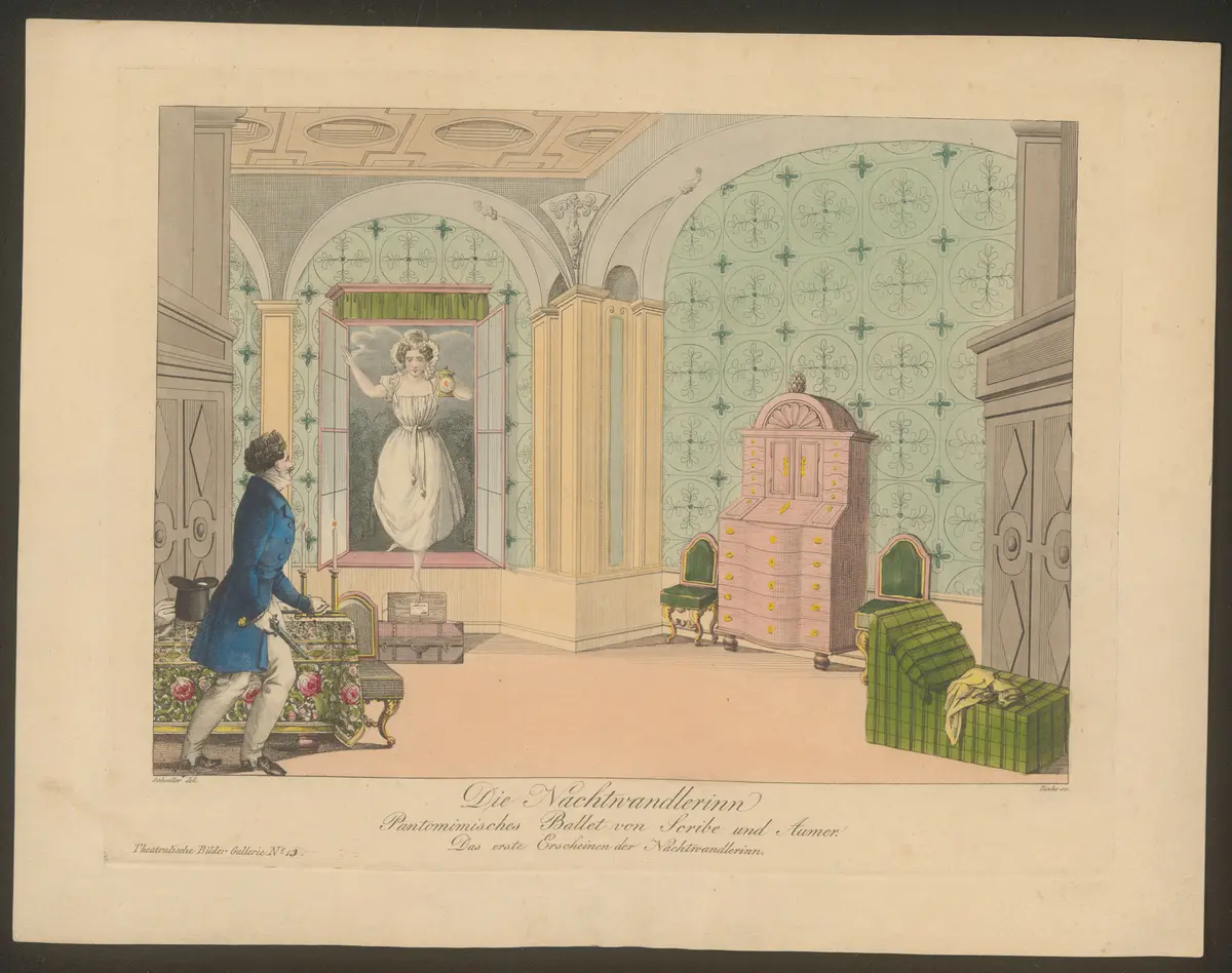 Die Nachtwandlerin, Titel der Serie: Theatralische Bilder-Gallerie, Name der Zeitschrift: Wiener Theaterzeitung