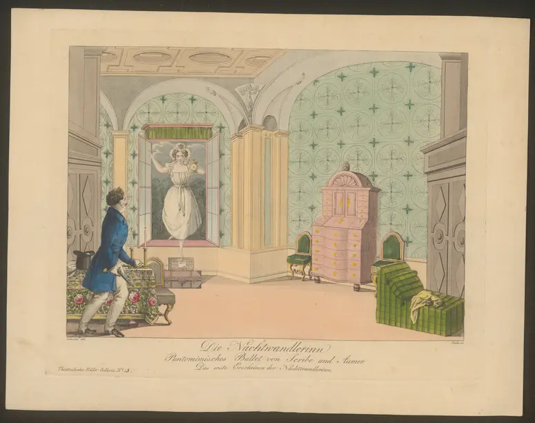 Die Nachtwandlerin, Titel der Serie: Theatralische Bilder-Gallerie, Name der Zeitschrift: Wiener Theaterzeitung
