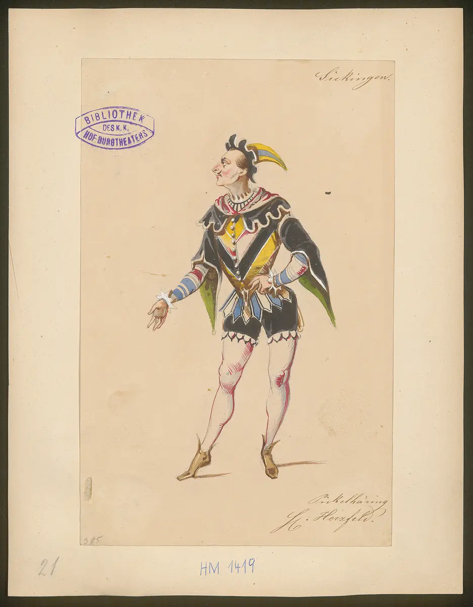 Franz von Sickingen, Titel der Serie: Figurinen des k.k. Hof-Burgtheaters
