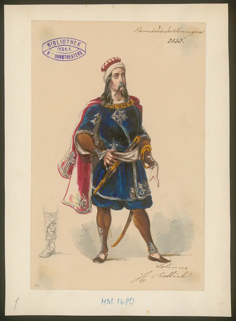 Die Komödie der Irrungen, Originaltitel: The Comedy of Errors, Titel der Serie: Figurinen des k.k. Hof-Burgtheaters