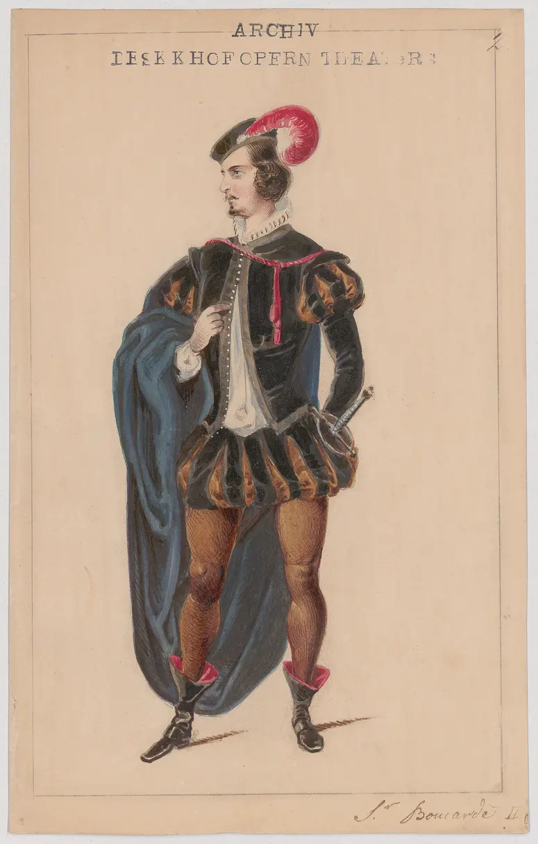 Rigoletto, Titel der Serie: Figurinen des k.k. Hofoperntheaters