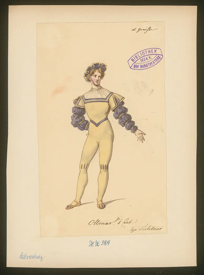 Der Erbvertrag, Titel der Serie: Figurinen des k.k. Hof-Burgtheaters