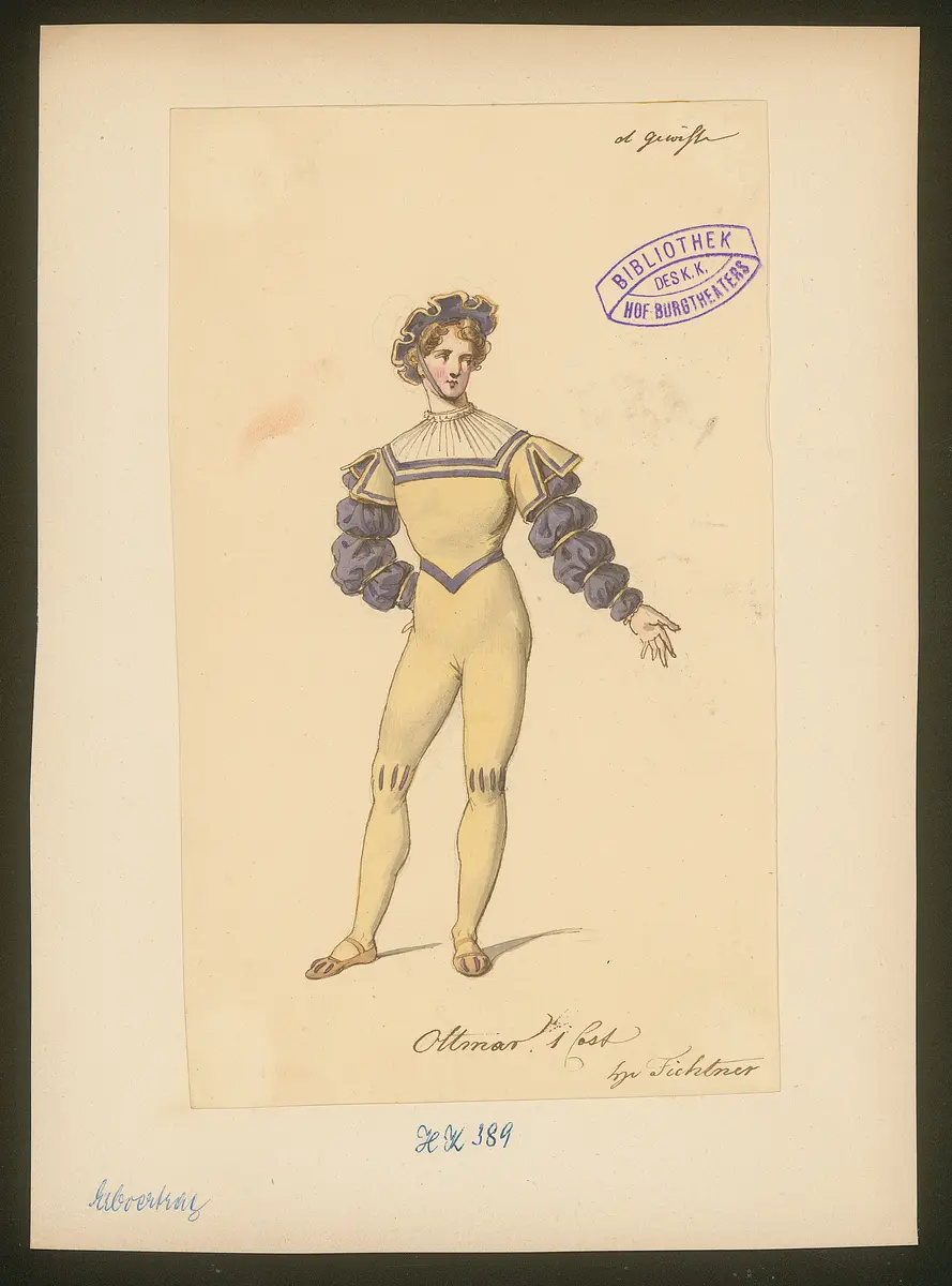 Der Erbvertrag, Titel der Serie: Figurinen des k.k. Hof-Burgtheaters