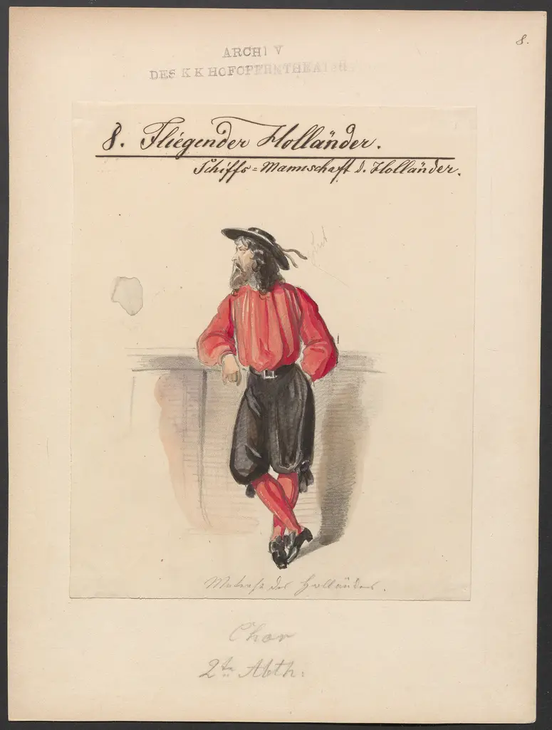 Der fliegende Holländer, Titel der Serie: Figurinen des k.k. Hofoperntheaters