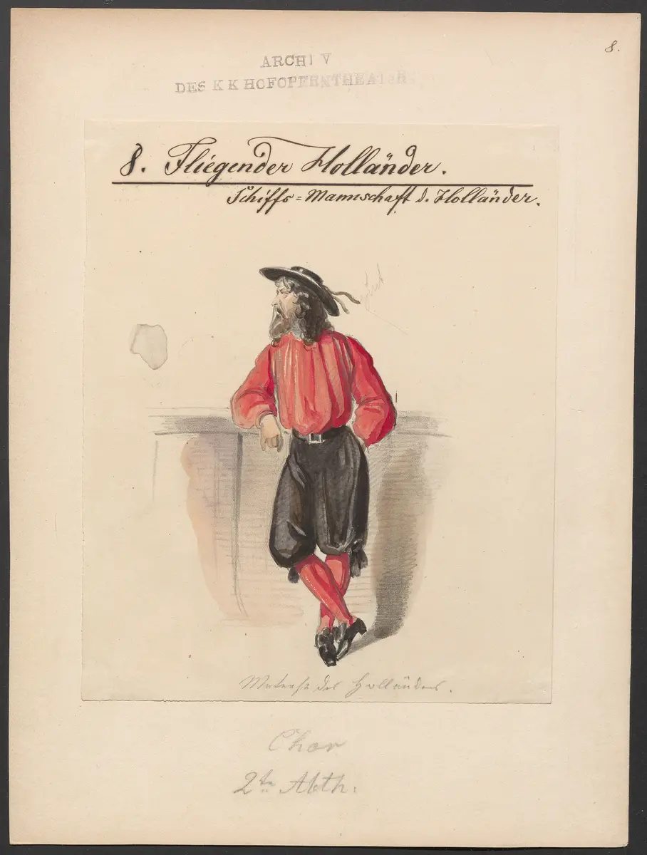 Der fliegende Holländer, Titel der Serie: Figurinen des k.k. Hofoperntheaters