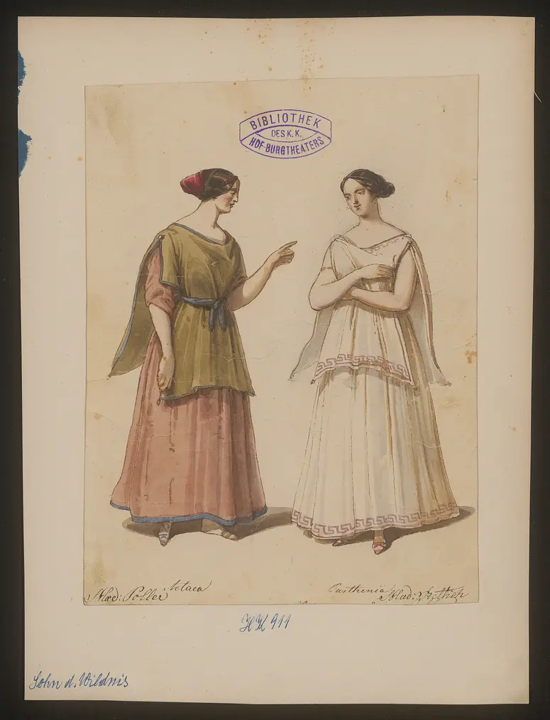 Der Sohn der Wildnis, Titel der Serie: Figurinen des k.k. Hof-Burgtheaters