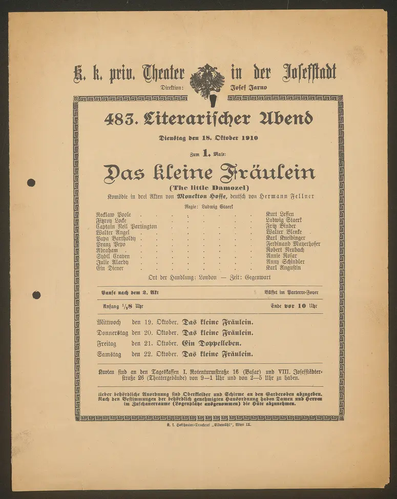 Das kleine Fräulein, The little Damozel