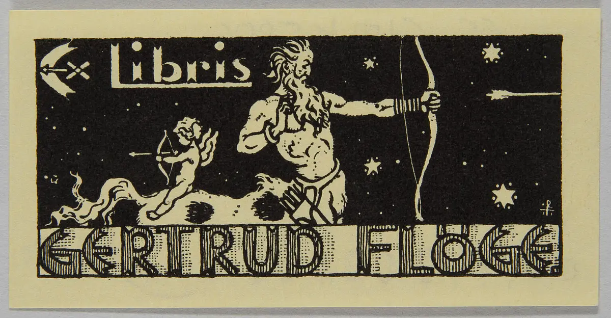 Exlibris Trude Flöge, Titel in Vorlageform: Exlbris Gertrud Flöge