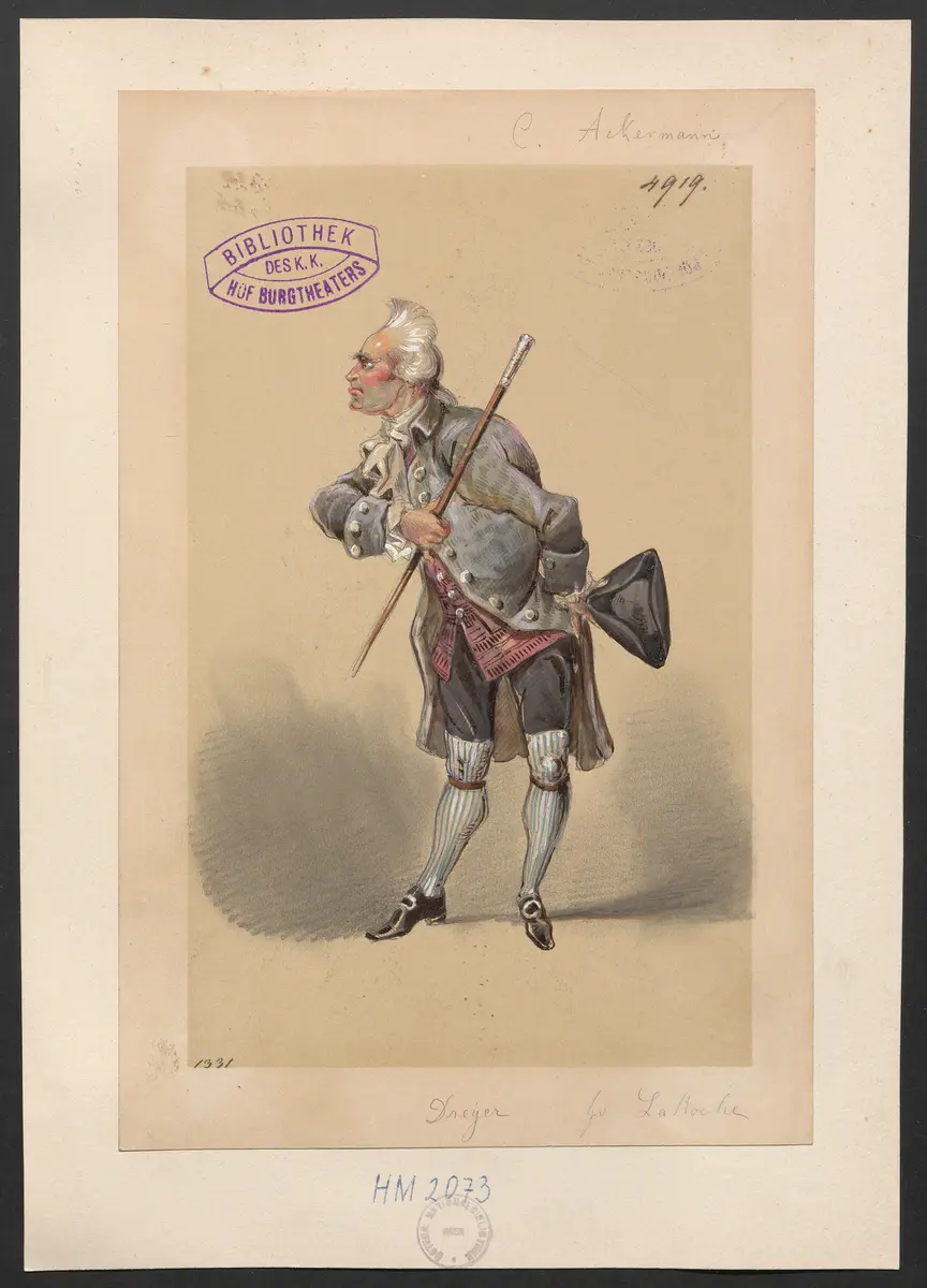 Charlotte Ackermann, Titel der Serie: Figurinen des k.k. Hof-Burgtheaters