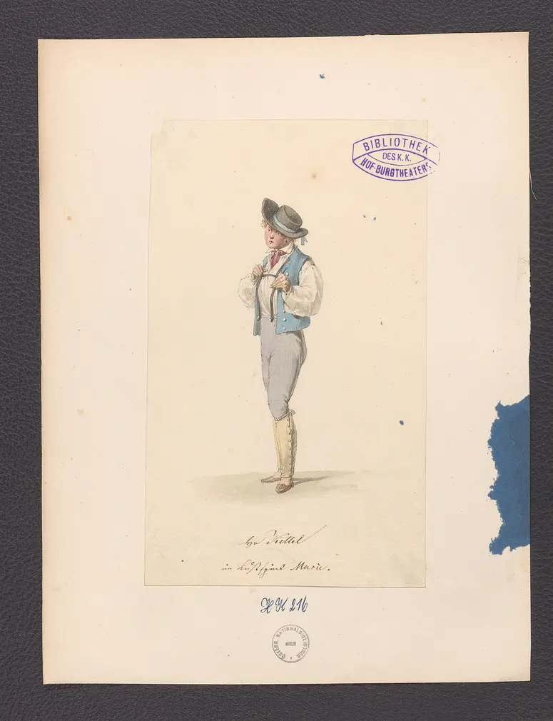 Marie, Titel der Serie: Figurinen des k.k. Hof-Burgtheaters