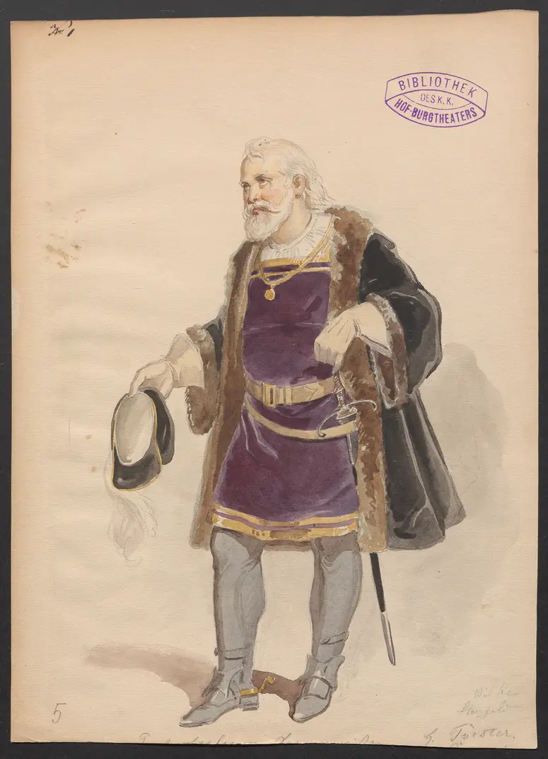 Herzog Albrecht, Titel der Serie: Figurinen des k.k. Hof-Burgtheaters
