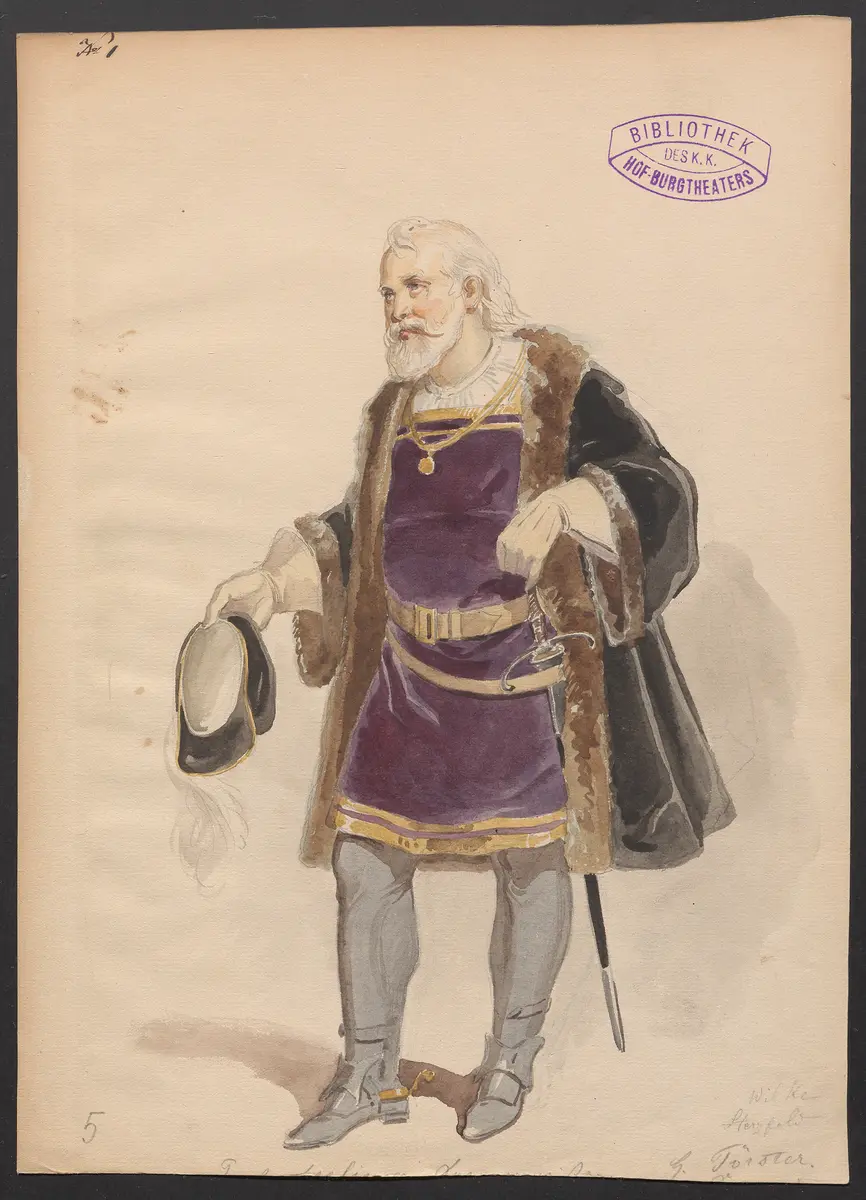 Herzog Albrecht, Titel der Serie: Figurinen des k.k. Hof-Burgtheaters
