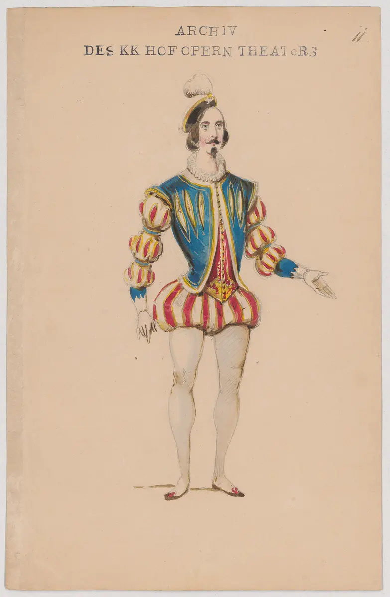 Rigoletto, Titel der Serie: Figurinen des k.k. Hofoperntheaters