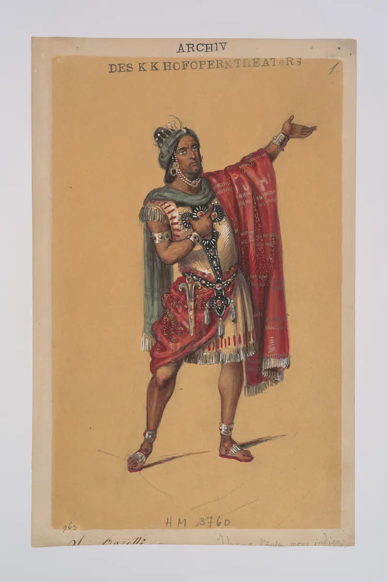 Semiramis, Originaltitel: Semiramide, Titel der Serie: Figurinen des k.k. Hofoperntheaters