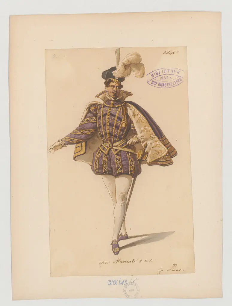 Der Adept, Titel der Serie: Figurinen des k.k. Hof-Burgtheaters