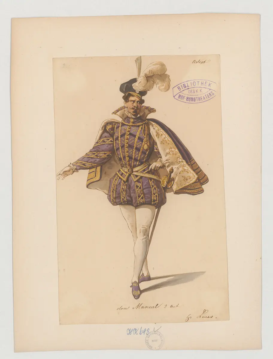 Der Adept, Titel der Serie: Figurinen des k.k. Hof-Burgtheaters