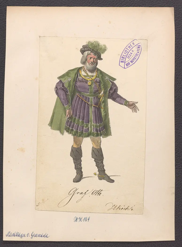 Das Nachtlager in Granada, Titel der Serie: Figurinen des k.k. Hof-Burgtheaters