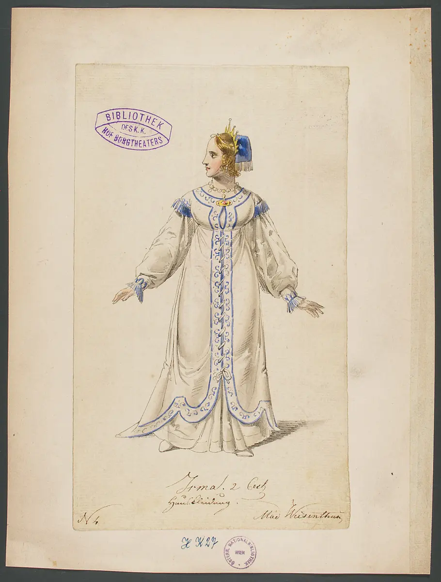 König Yngurd, Titel der Serie: Figurinen des k.k. Hof-Burgtheaters