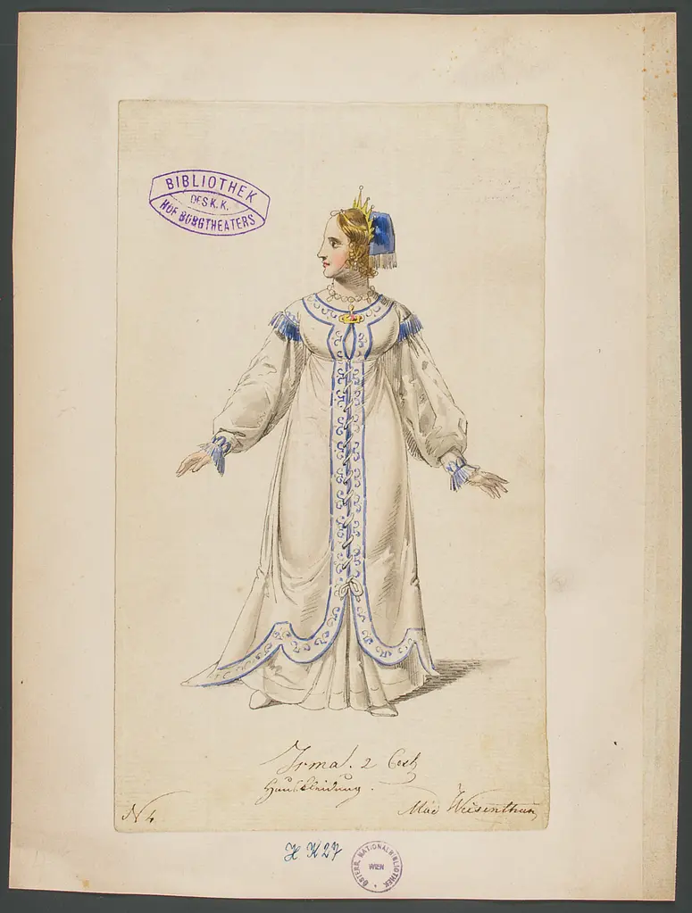 König Yngurd, Titel der Serie: Figurinen des k.k. Hof-Burgtheaters