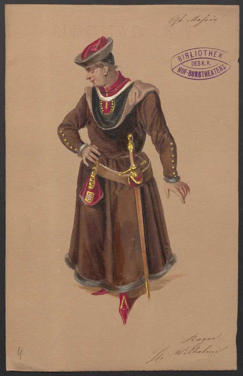 Quentin Messis, Titel der Serie: Figurinen des k.k. Hof-Burgtheaters