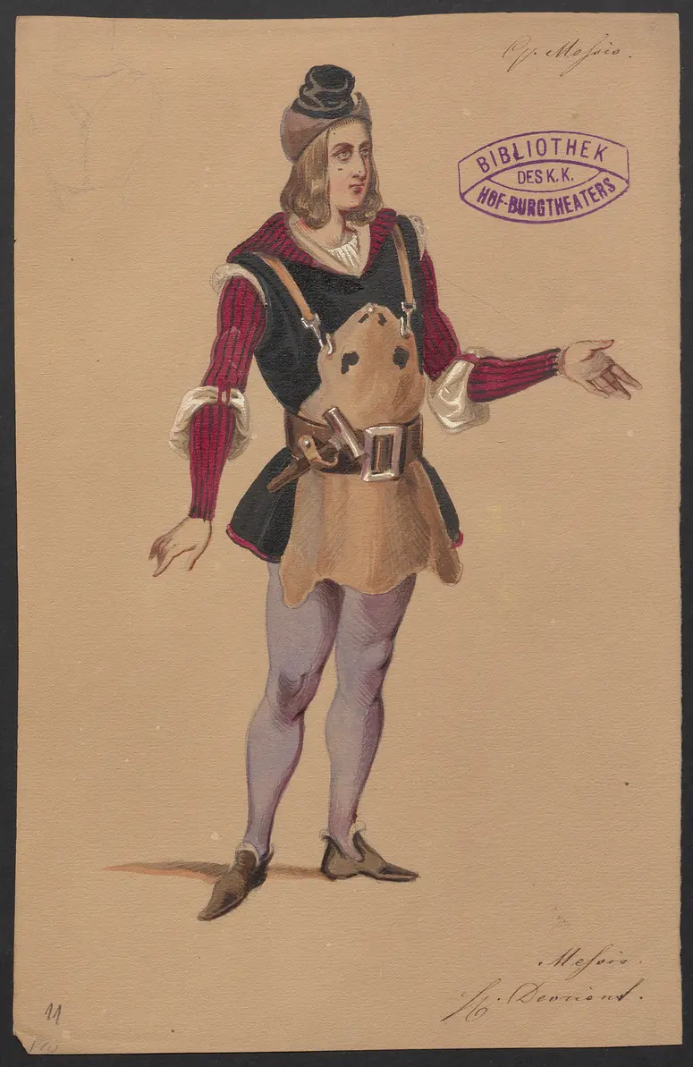 Quentin Messis, Titel der Serie: Figurinen des k.k. Hof-Burgtheaters