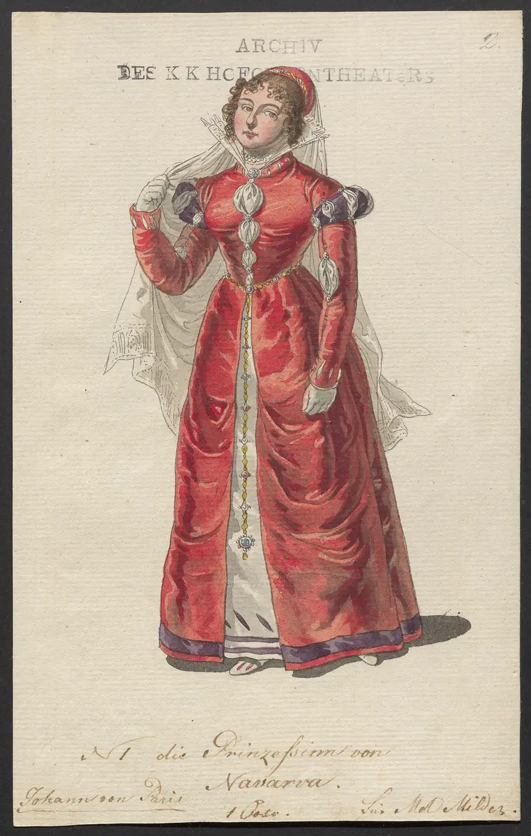 Johann von Paris, Originaltitel: Jean de Paris, Titel der Serie: Figurinen des k.k. Hofoperntheaters
