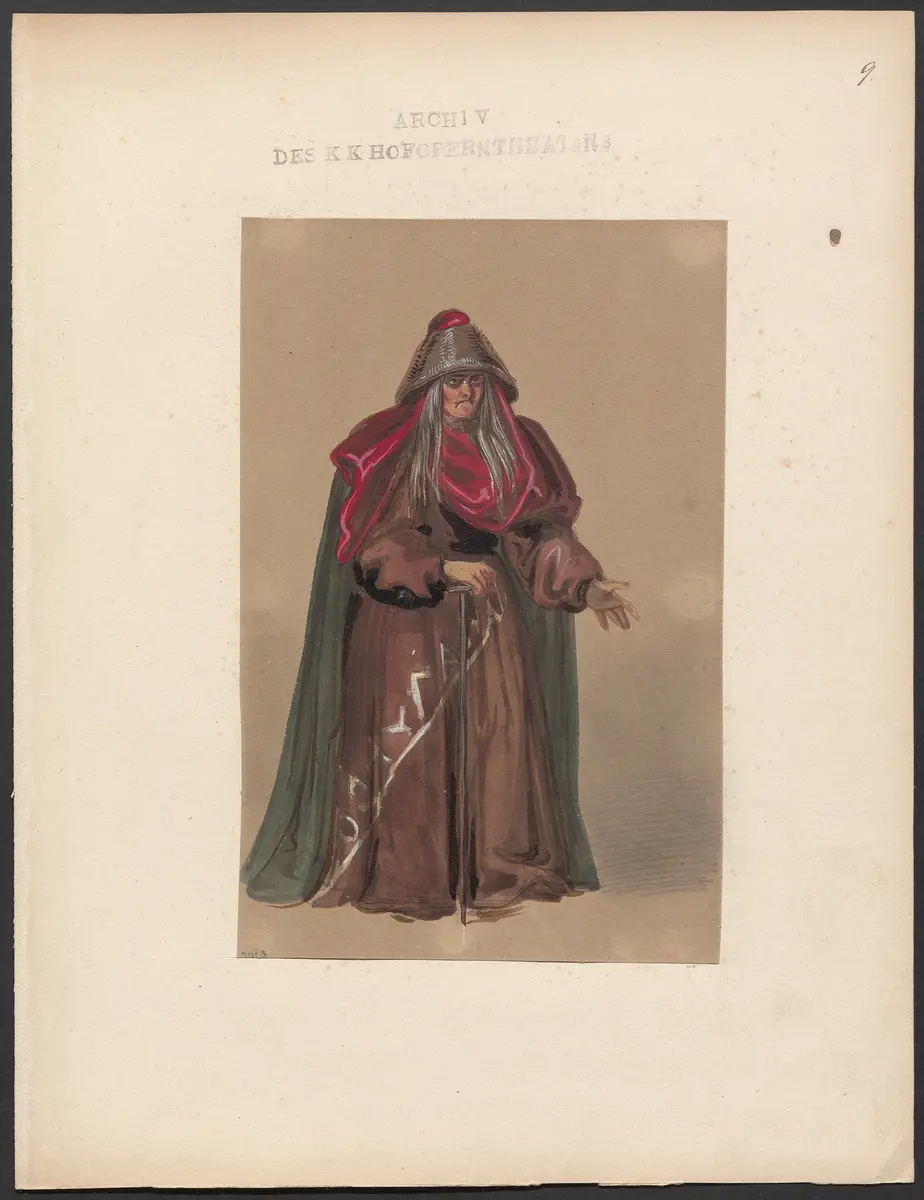 Die Ballnacht, Alternativtitel: Gustav, oder Der Maskenball, Originaltitel: Gustave III., ou Le bal masqué, Titel der Serie: Figurinen des k.k. Hofoperntheaters