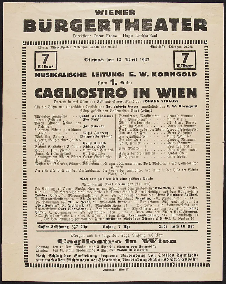 Cagliostro in Wien