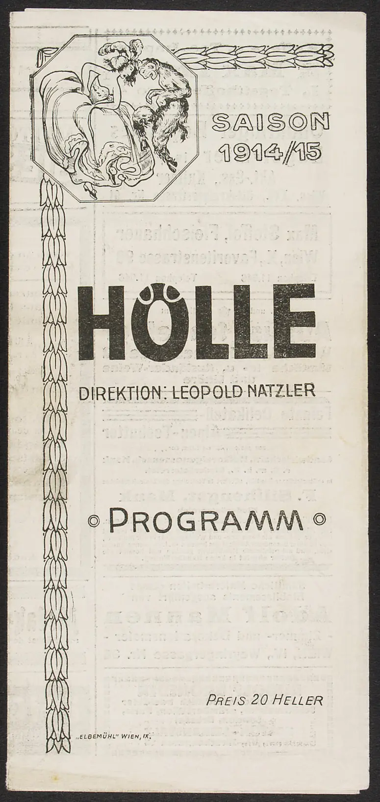 Theater und Kabarett Hölle, Amor im Panoptikum, Tutti frutti